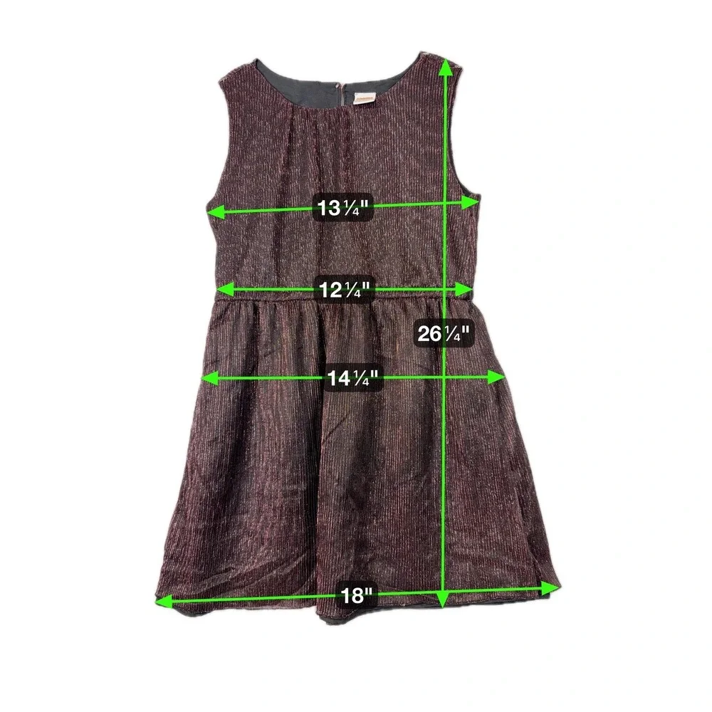 Gymboree Girls Dress Size 8 Sleeveless Sparkle Metallic‎ Pink Party